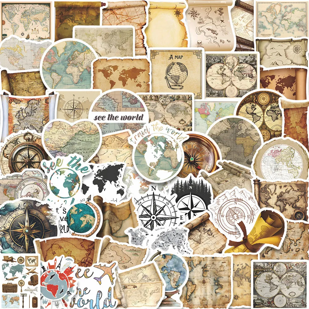 Phone Cases Hong Kong - 56PCS Hong Kong Style Vintage Map