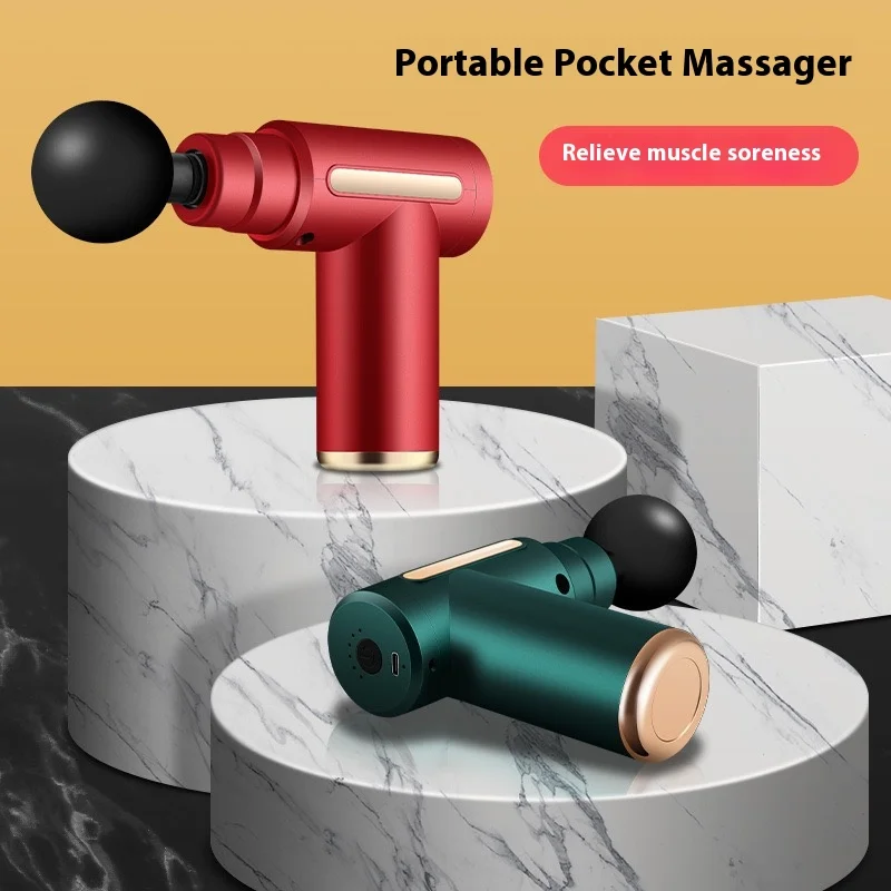 Pistolet de massage portable amélioré pour tissus profonds, rechargeable, pour soulager les muscles du cou et du dos, idéal comme cadeau