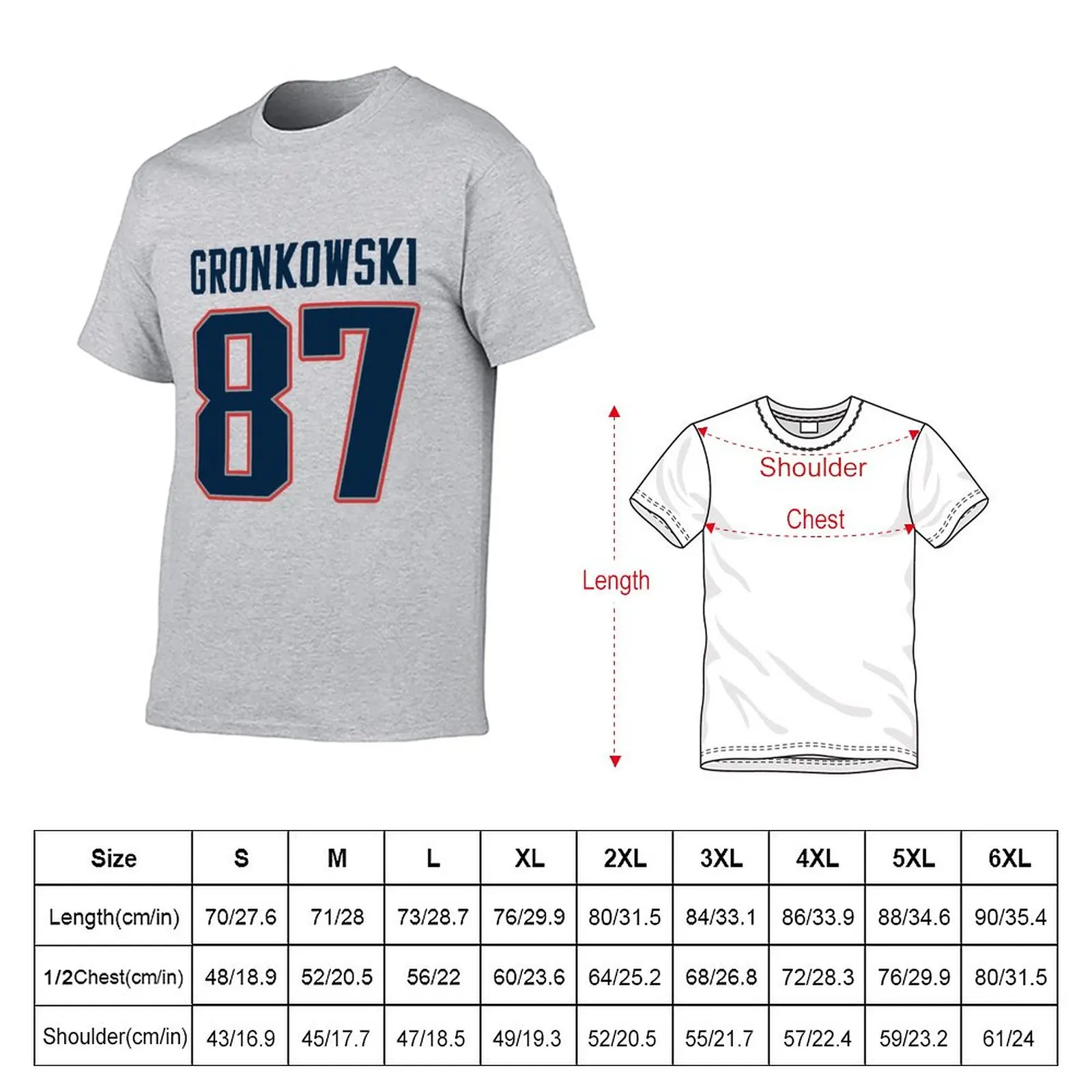 87 gronkowski superbowl t-shirt szybkoschnący t-shirt hipisowski ubrania męskie graficzne t-shirty