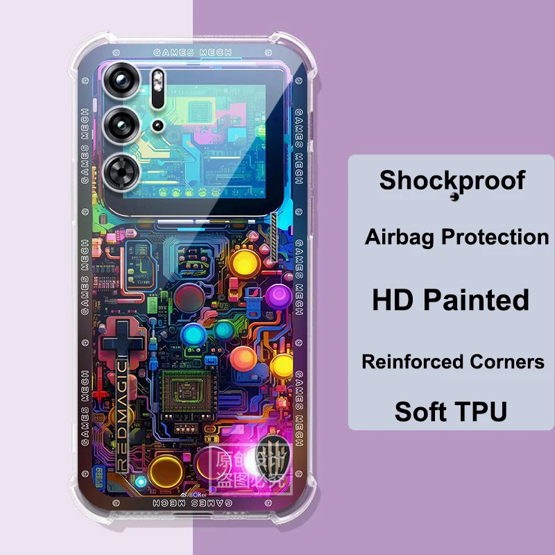 For Nubia Red Magic 9S Pro Phone Case For Red Magic 9 Pro Plus Pro+ 8 7 Transparent All-inclusive TPU Anti-fall Shell