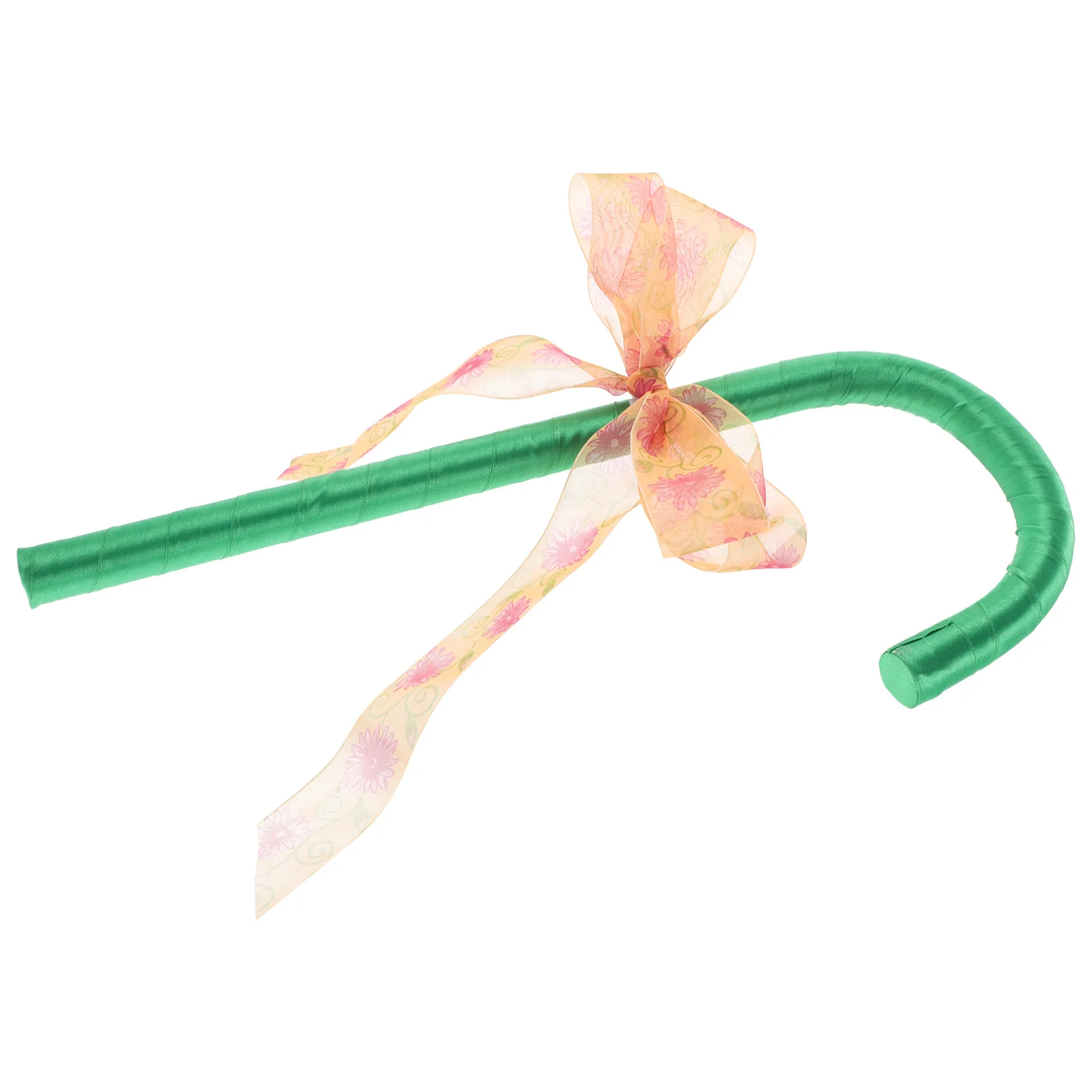 

Dance Cane Prop with Elegant Bow Lightweight Decorative Crutch Stick Christmas Cosplay Party Stage Performance Accessory