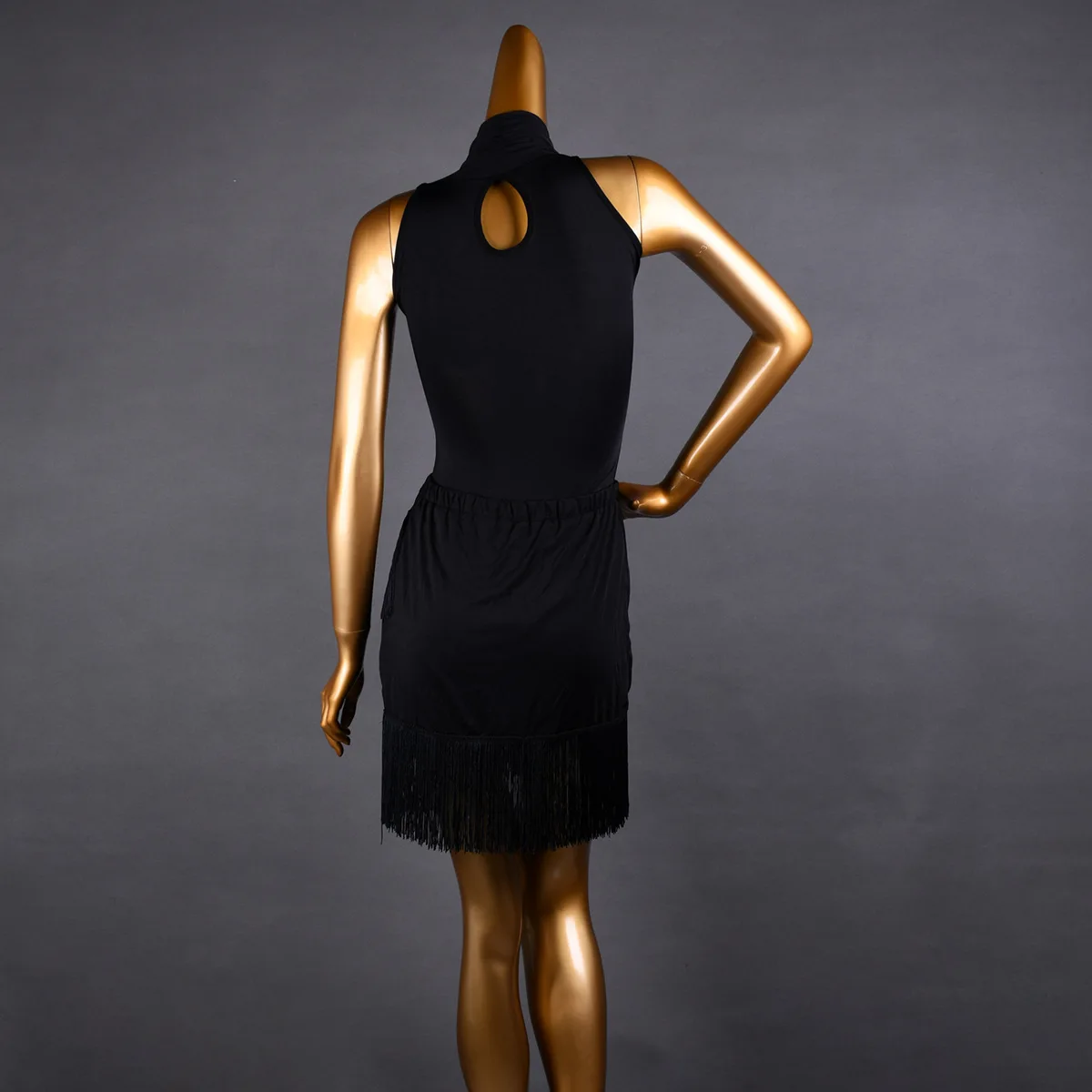 ชุดเต้นลาตินสำหรับผู้หญิง แบบผูกคอ คอวี สายเดี่ยว เปิดหลัง มีฟองน้ำเสริมหน้าอก เสื้อกล้ามไร้แขนสำหรับผู้หญิง ชุดเต้นบนเวที