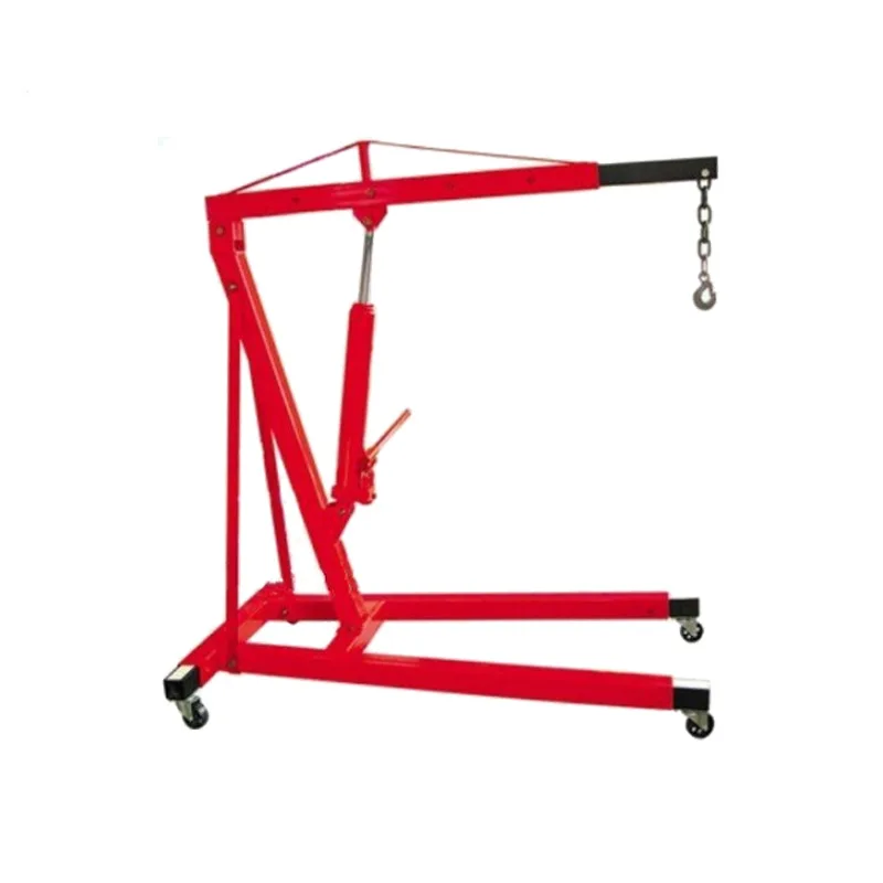 Auto Repair Portable Foldable Manual Hydraulic Hoist Engine Removal Hanger Small Crane Metal 1-3T Load Capacity