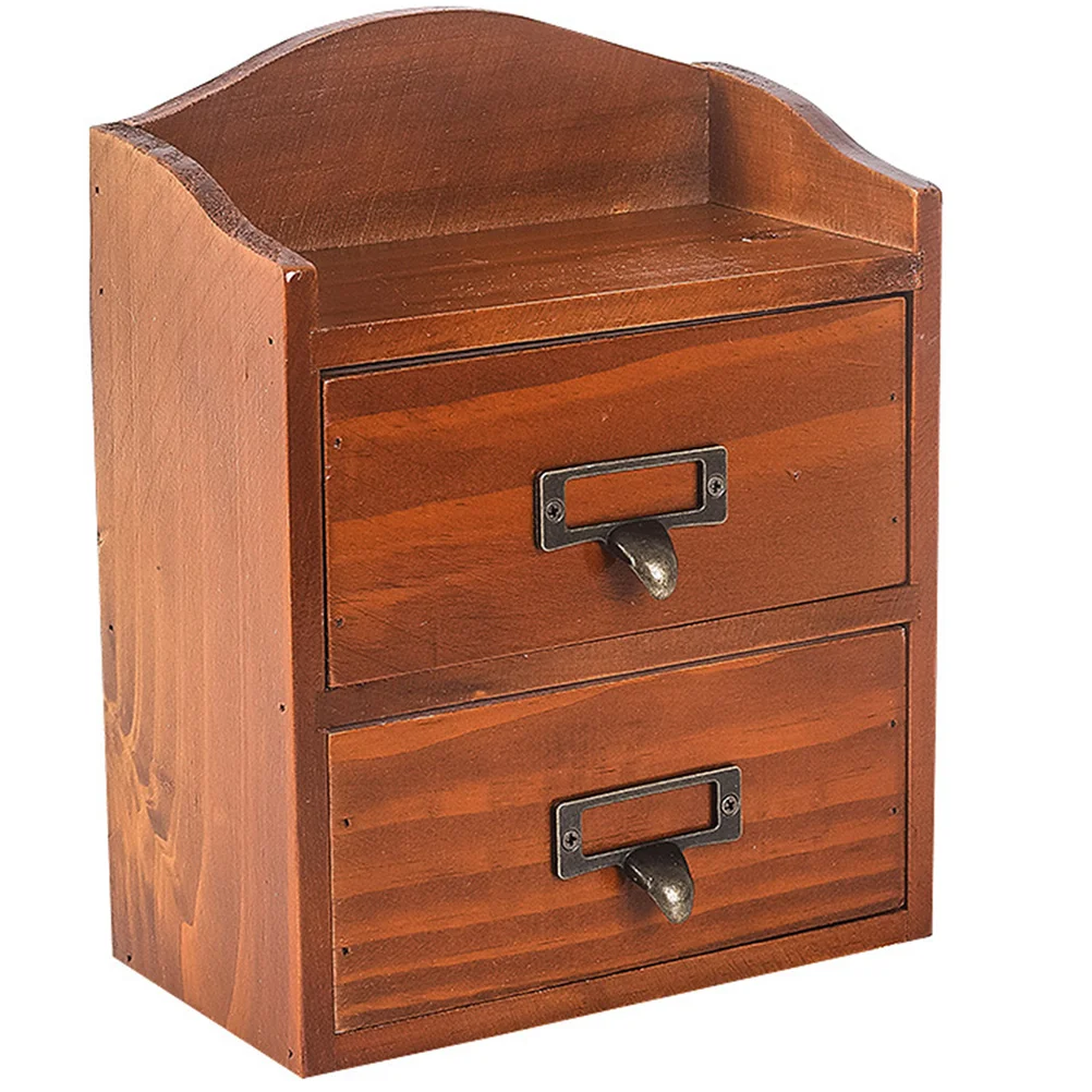 

Wooden Desk ganizer Drawer Style Storage Box Versatile Household Container Tabletop Cosmetics Office Stationery Hide Cable Box