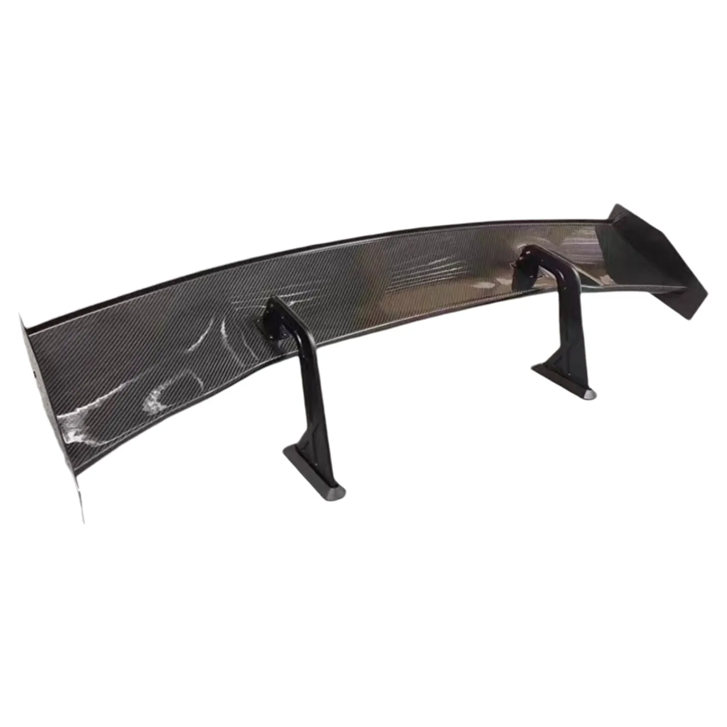 General Purpose Carbon Fiber Rear Spoiler Replacement for Sedan Dry Carbon Fiber Swan Neck Spoiler