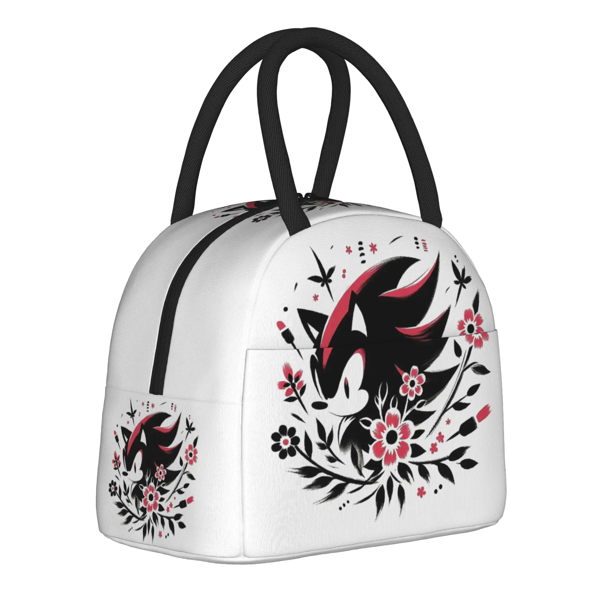 Shadow The Hedgehogs  Insulated Lunch Bag Cooler Bag Lunch Container  Leakproof Tote Lunch Box Bento Pouch College  Outdoor