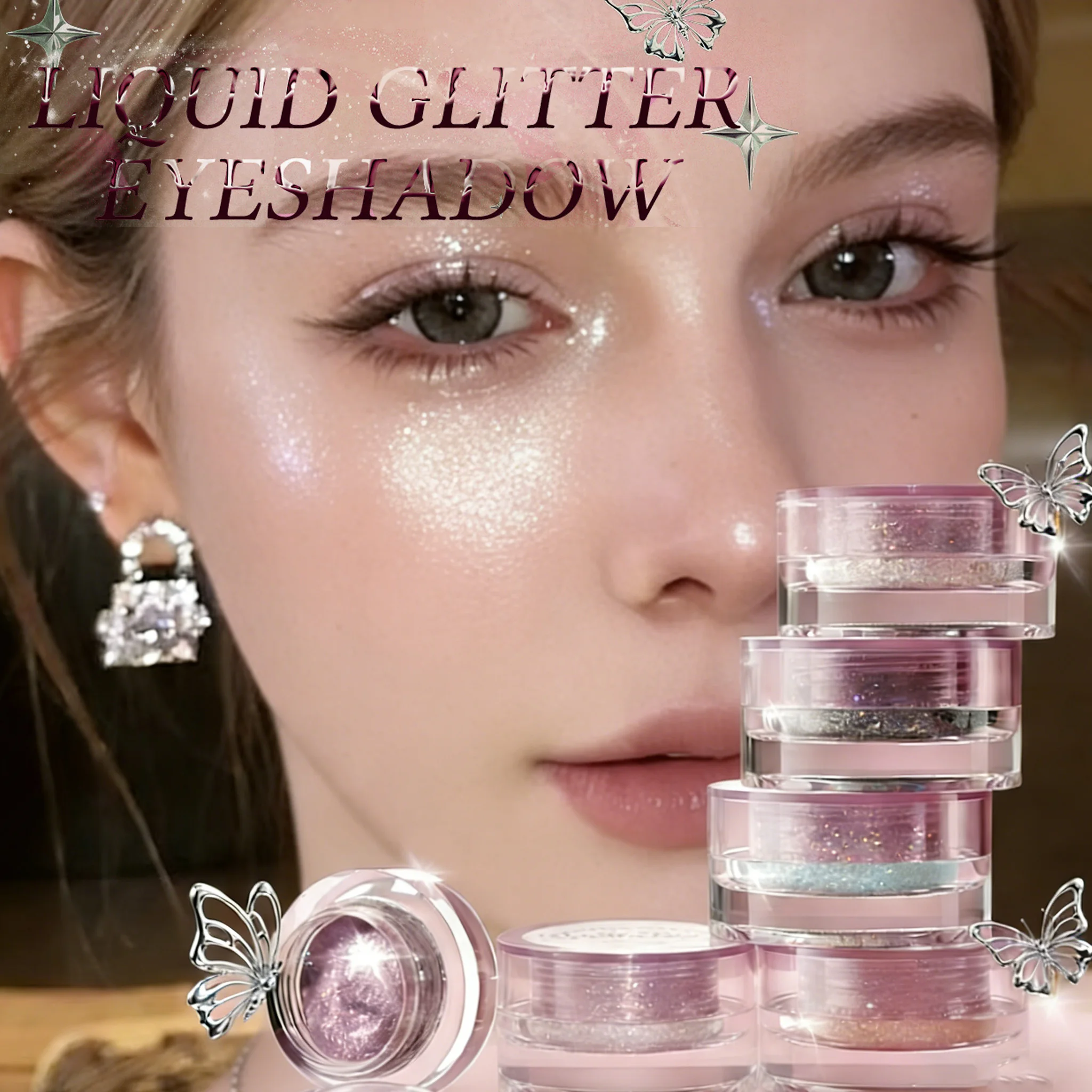 7 Color Liquid Eyeshadow Waterproof, Non-Sticky Highlighter & Smoky Eyeshadow with Vivid Color Payoff Cosmetics
