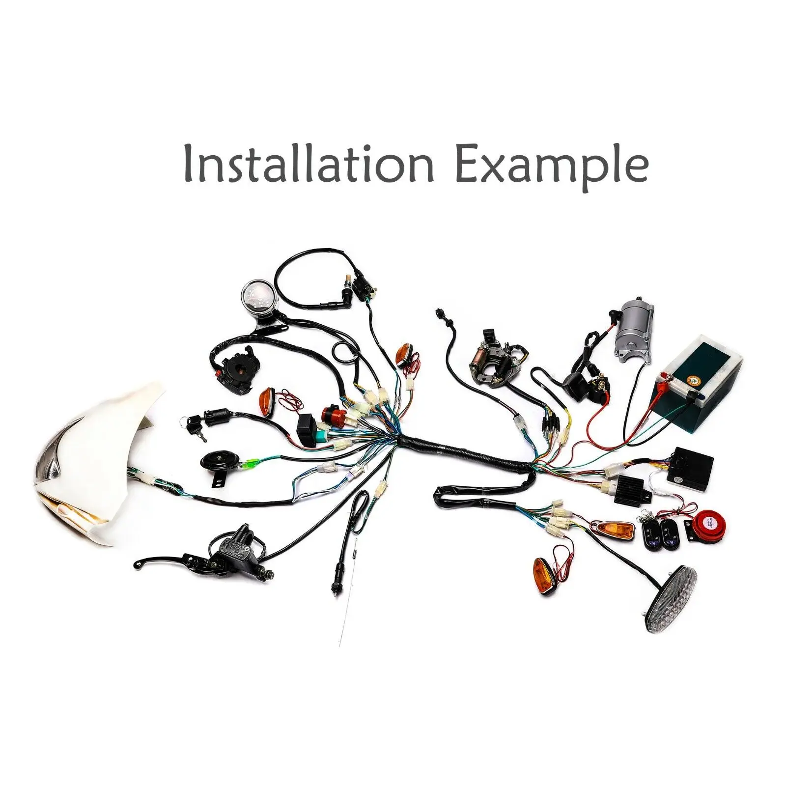 125 cc 4-Takt-ATV-Motor-Motorsatz mit umgekehrtem elektrischem Start, halbautomatisches Go-Kart-Quad + umgekehrt