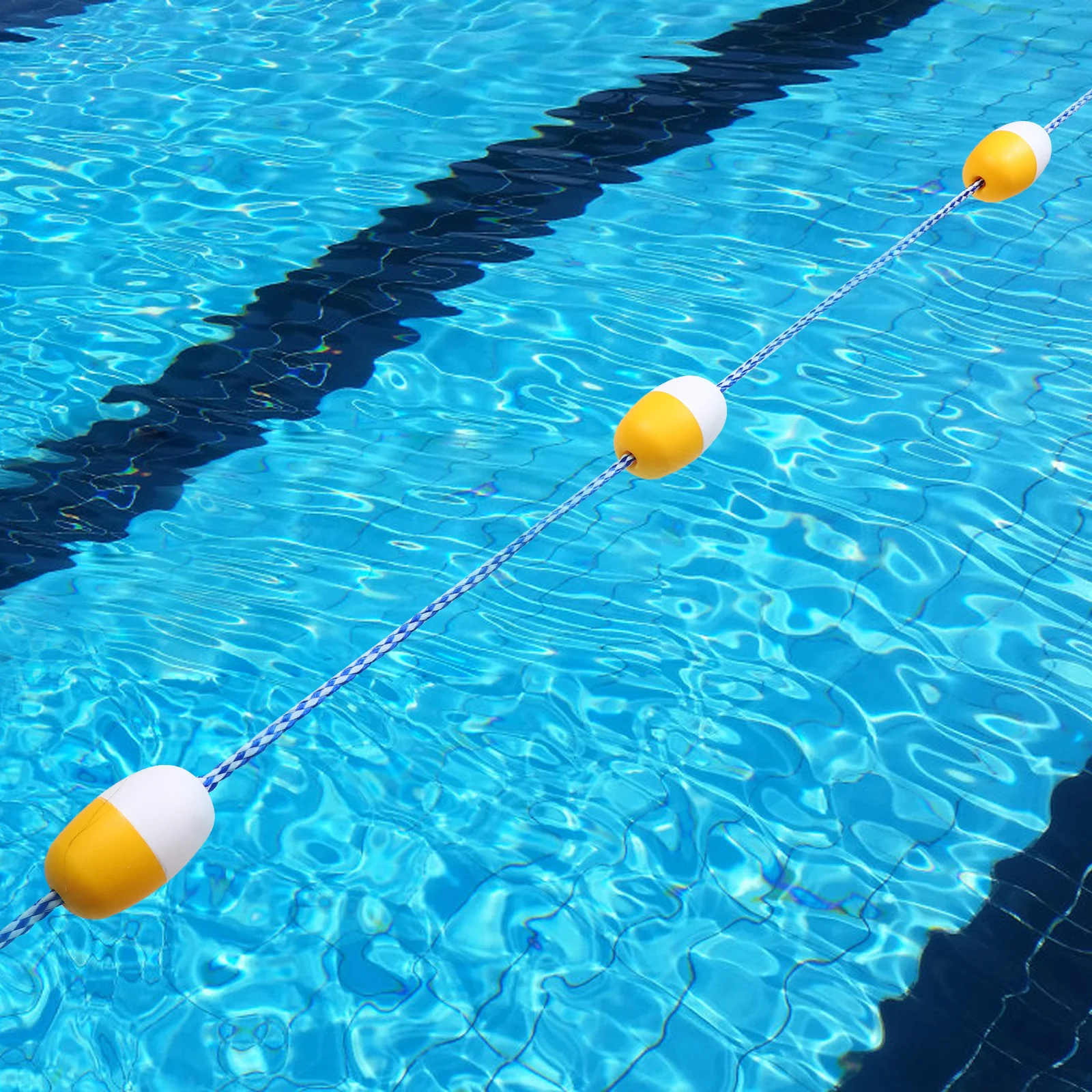 

Pool Divider Rope with Floating Buoys High Visibility Swim Lane Marker for Competitive Training and Water Safety in Pools