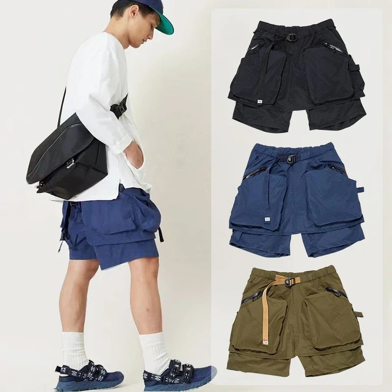 

COMFY Japanese Cityboy Waterproof Functional Short Pants Outdoor Big Pocket 3D Ins Fashion Casual Shorts