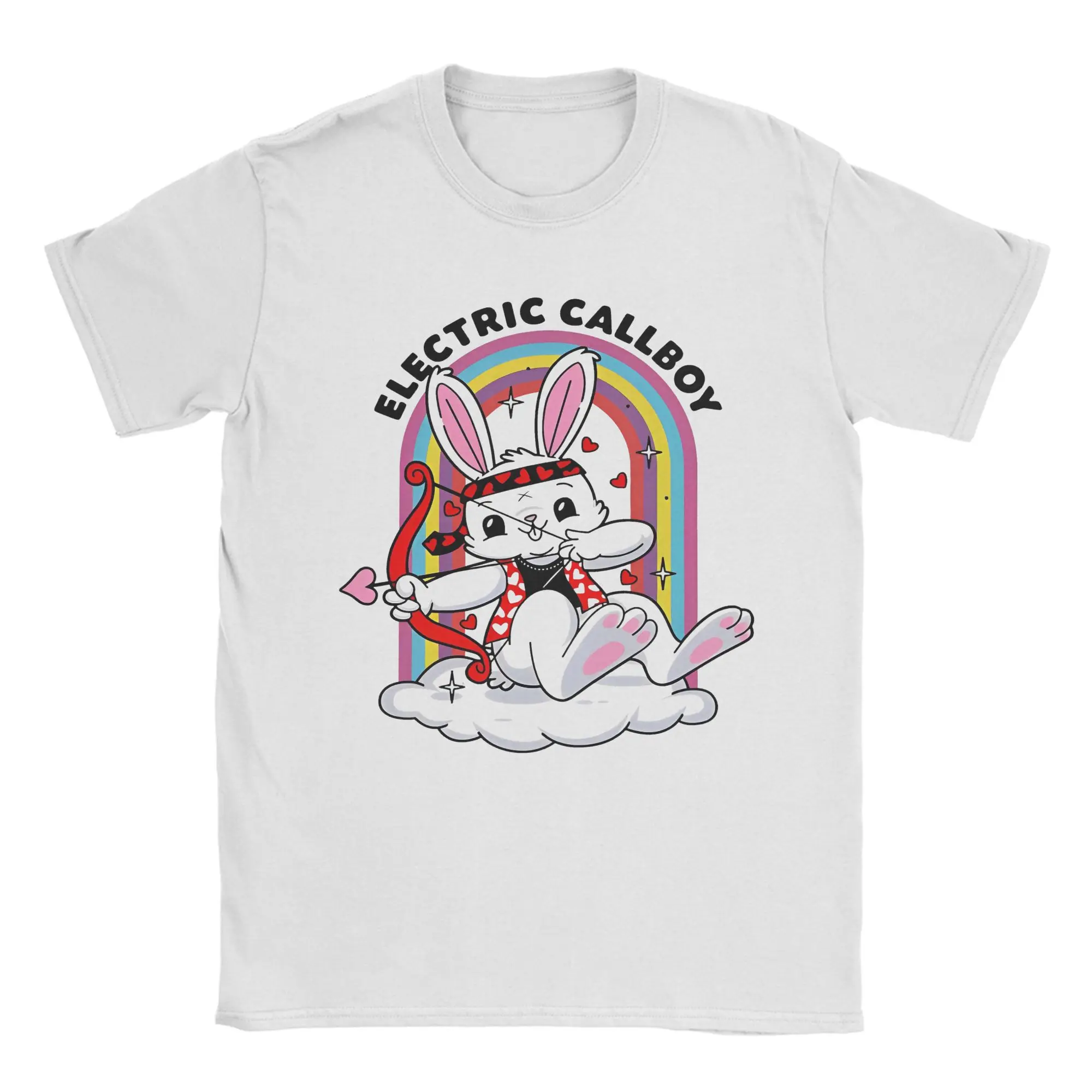 

Retro Electric Callboy Love Bunny T-Shirt Unisex O-neck Short Sleeve Top Tee Cotton Summer Tops Shirts