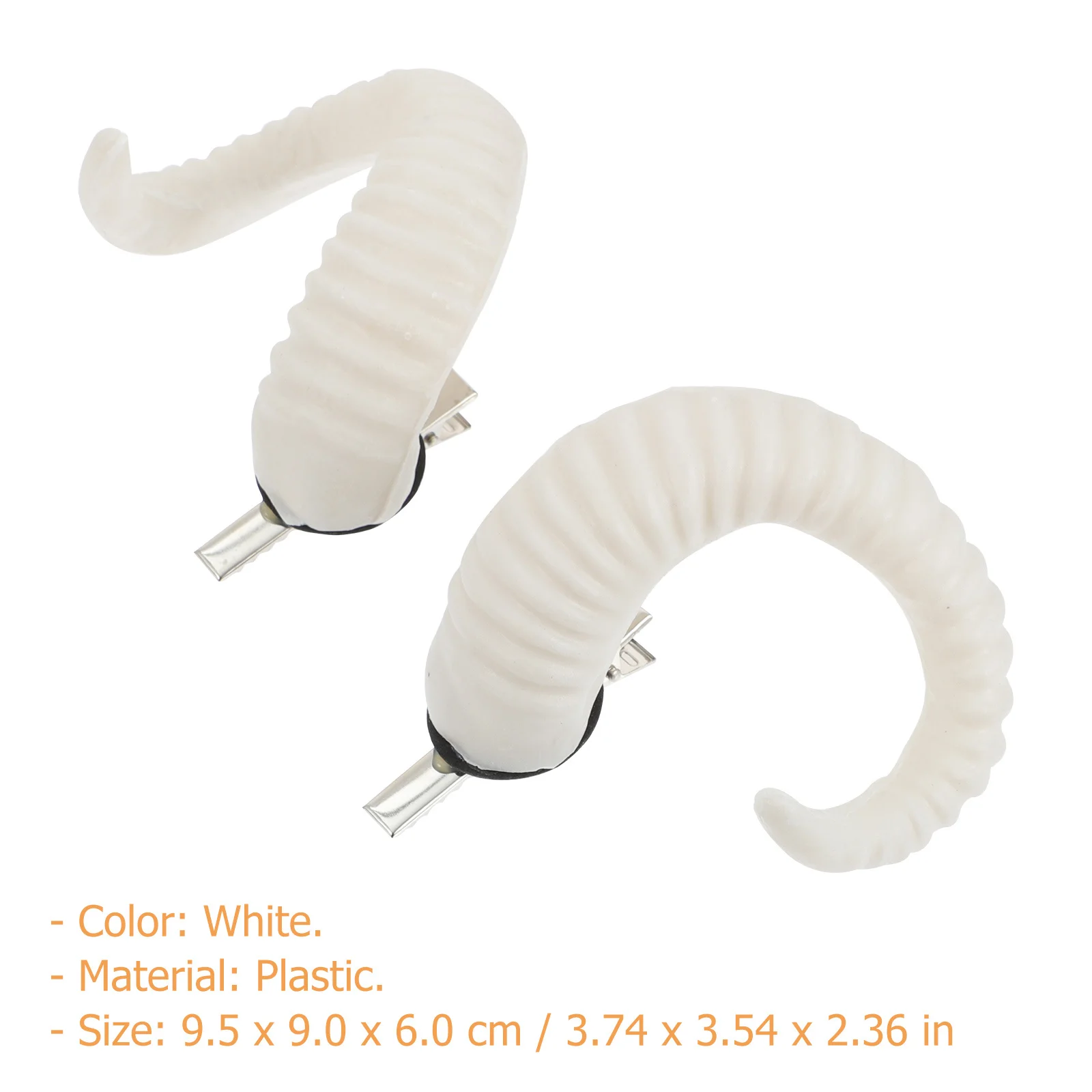 زوج من دبوس الشعر على شكل قرن الأغنام، عصابة رأس صناعية فريدة من نوعها، أزياء الهالوين التأثيرية، ملحقات الحفلات، قرون الأغنام الاصطناعية