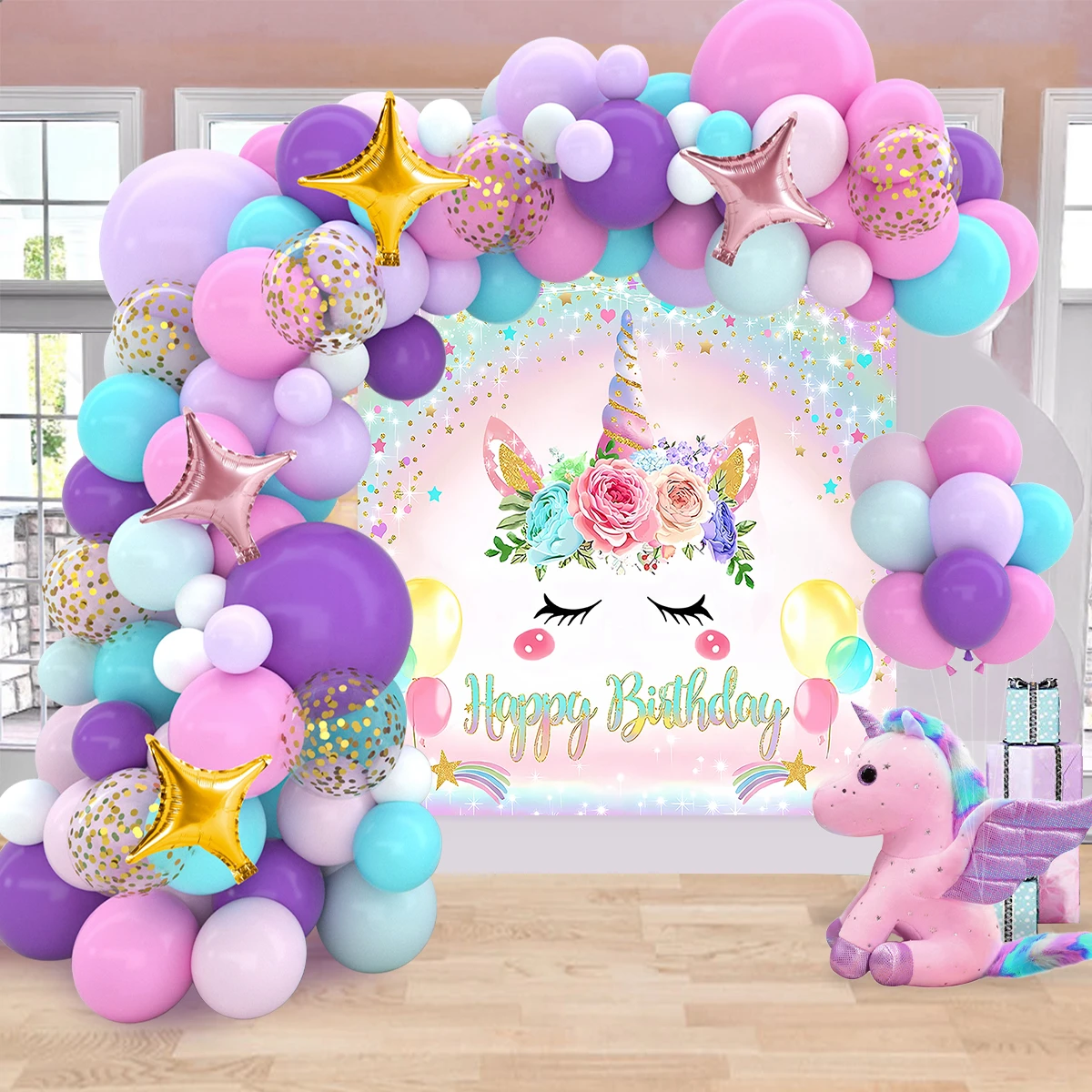 

Unicorn Balloon Garland Arch Kit Ballon Birthday Party Decoration Kids Unicorn Birthday balloons Baby Shower Girl Decoration