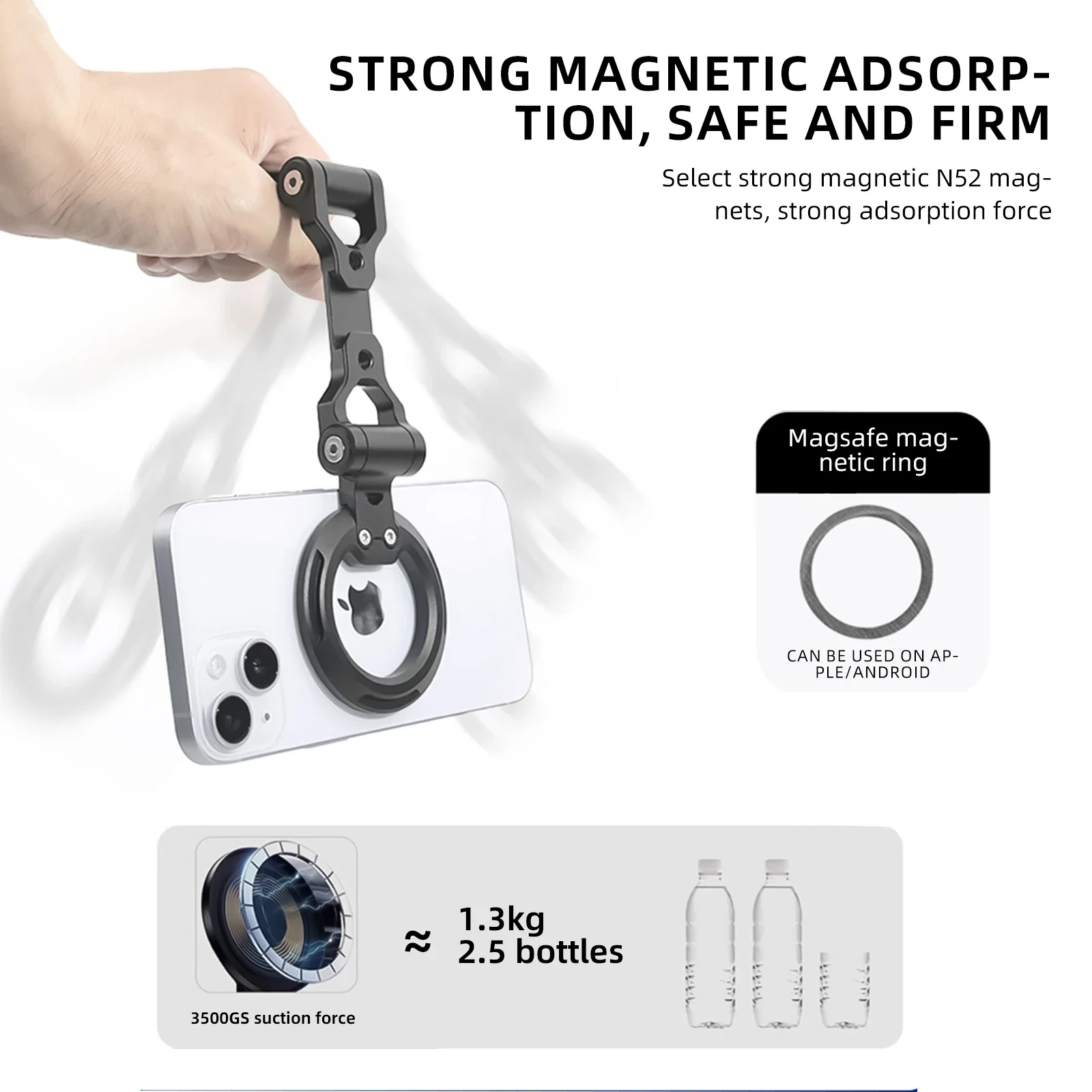 

Magnetic Pocket Phone Holder with Magsafe for iPhone Android Smartphone Foldable Phone Tripod Mount with 60 Clamp Bracket