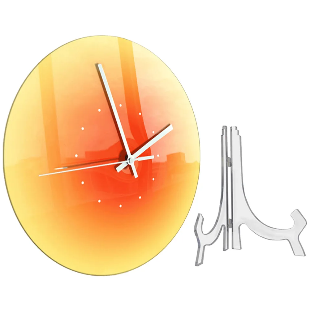 

Decorative Acrylic Wall Clock Gradient Sunset Design Indoor Wall Hanging Clock Living Room Bedroom Home Decoration