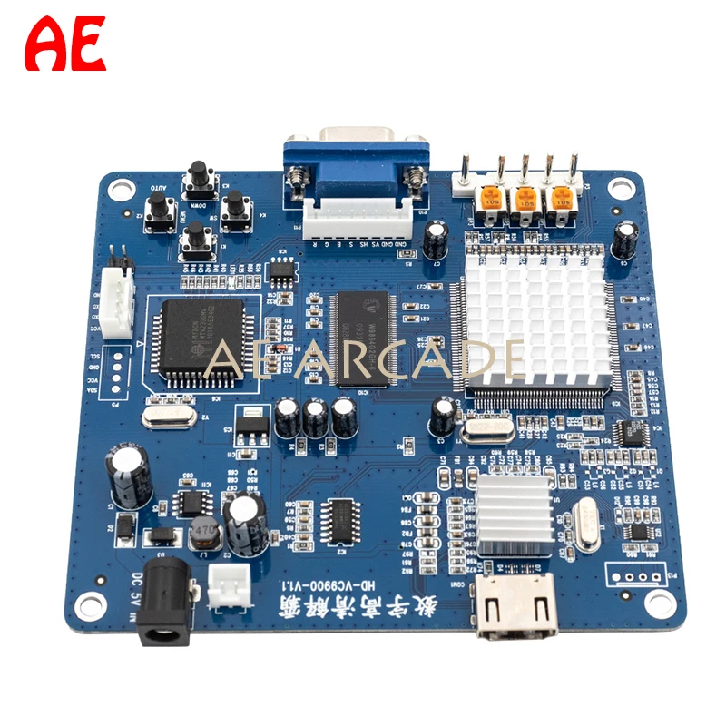 VGA/RGB/CGA/EGA/YUV To HDMI HD Video Output Converter Board For Arcade LCD Monitor Game Cabinet Machine Compatible Cbox/Spuergun