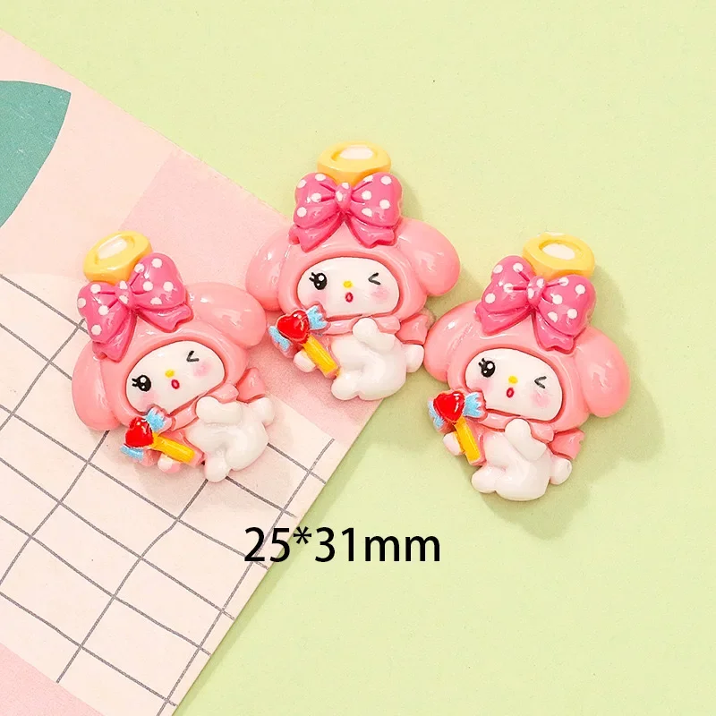 حيوانات كرتونية من الراتنج ، 10-، قطة صغيرة لطيفة ، سلسلة جرو الأرنب ، تماثيل ، ظهر مسطح ، سجل قصاصات ، إكسسوارات ذاتية الصنع ، مشغولات ديكور #3