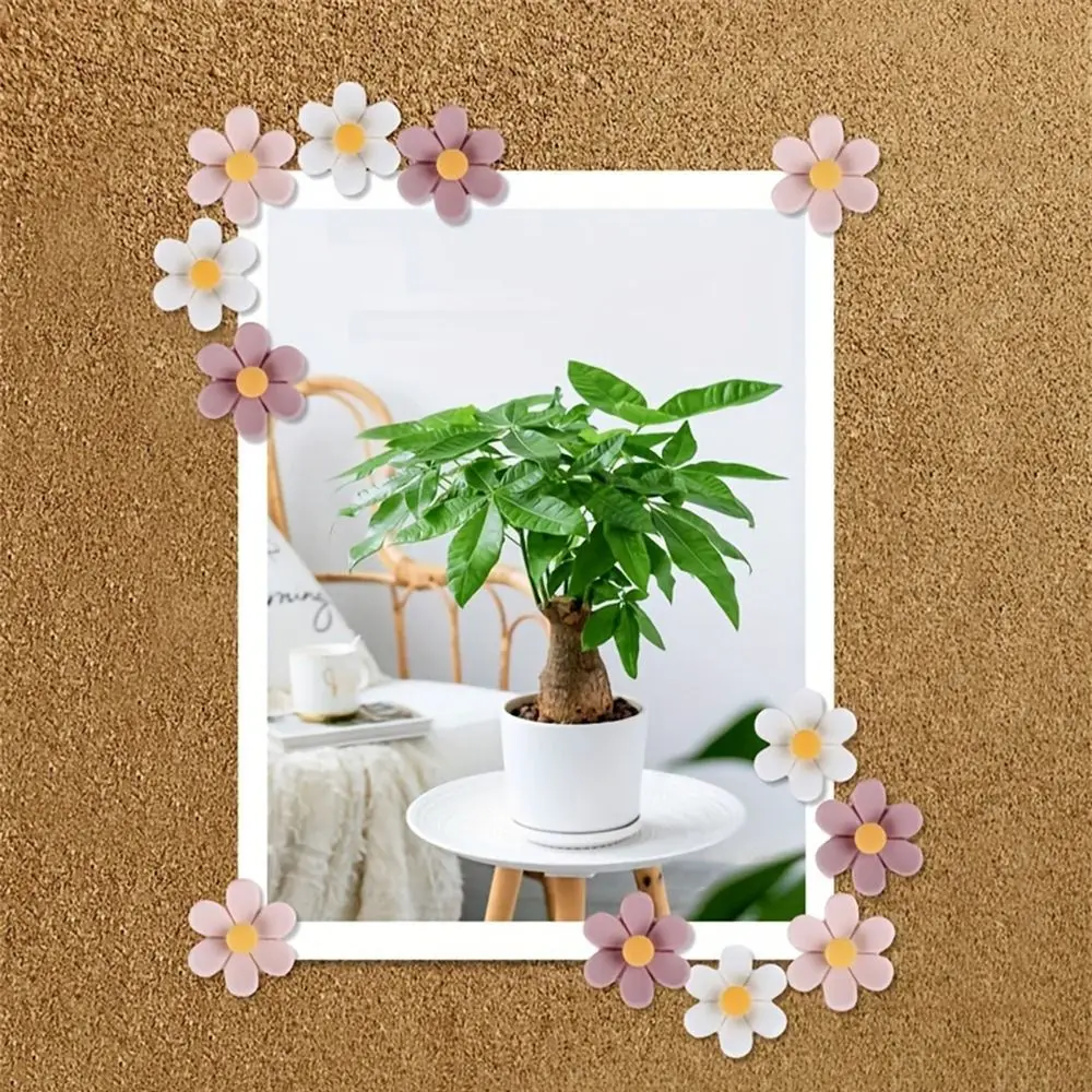 20/30/50 pçs encaixotado criativo seis-pétalas flor pushpins foto decoração da parede placa de resina push pin 3d reutilizáveis polegar tachas escola