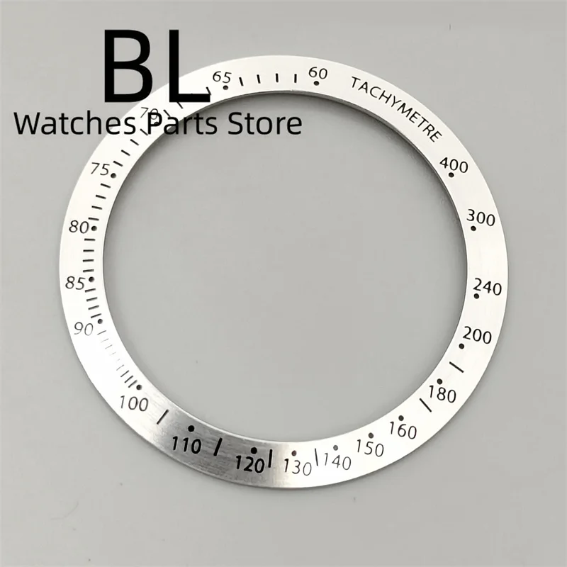 BLIGER 38mm Diameter Sloping Watch Bezel Chronograph Indices Function High Quality Ceramic Insert Replacement Watch Accessories