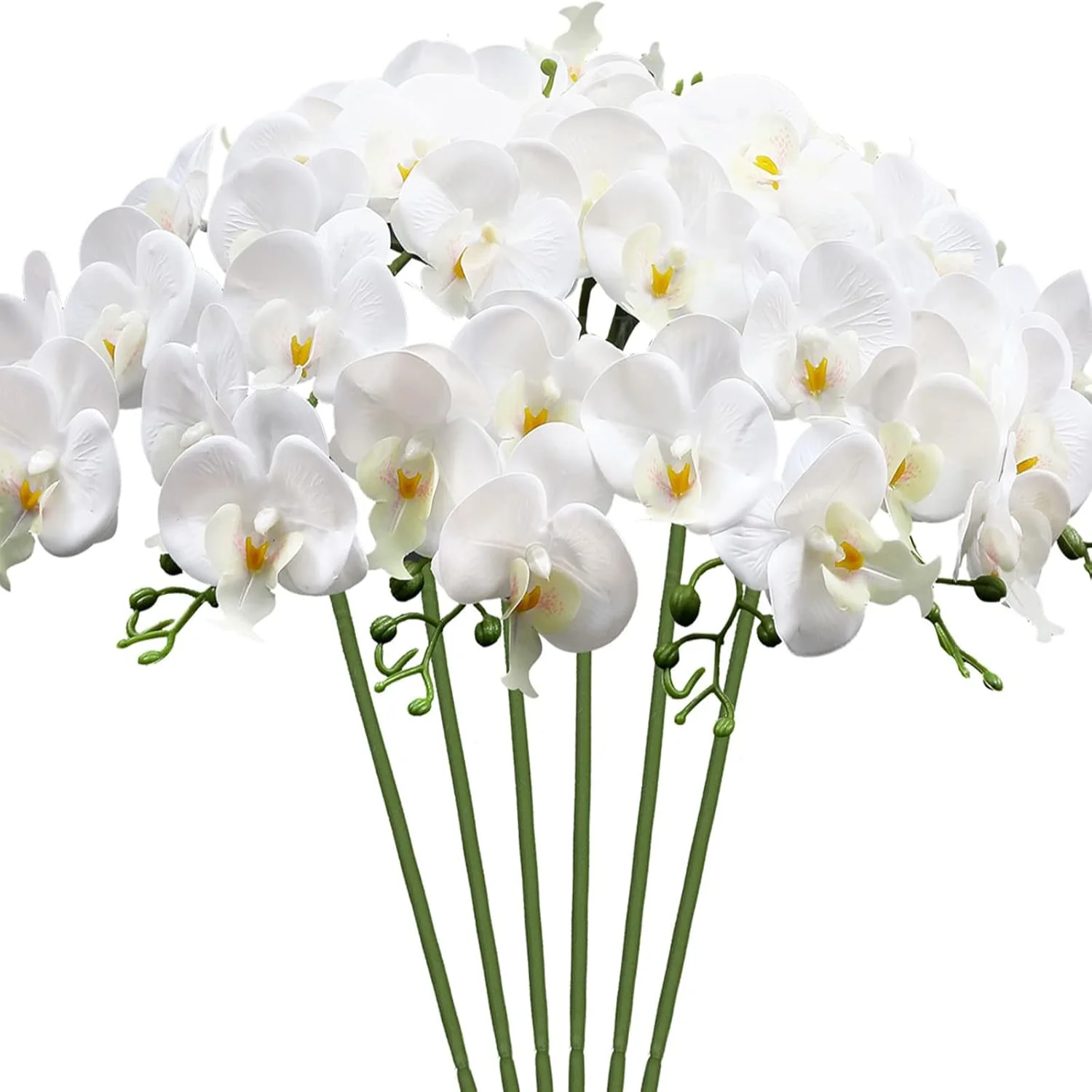 Artificial Orchid Stems 6 Pack 20\u201D Real Touch Orchid Flowers Faux Silk Phalaenopsis for DIY Crafts  Flower for Bouquet Arra