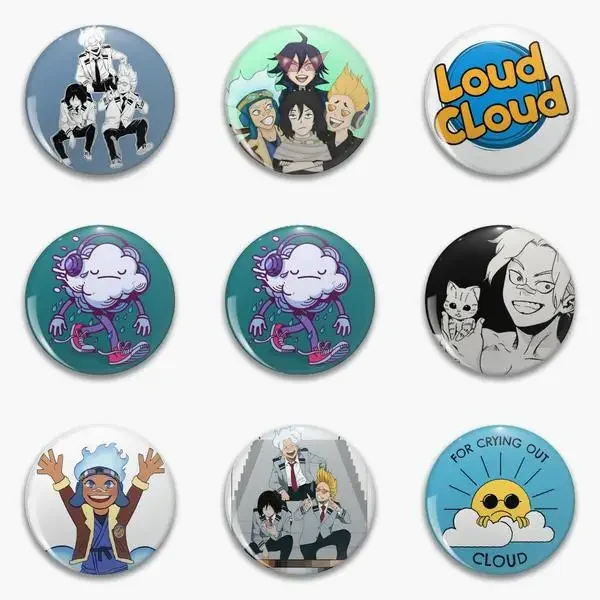 Loud Cloud Shirakumo Patch Ll Die Meme Logan Soft Button Pin Customizable Gift Fashion Women Jewelry Badge Lover Creative