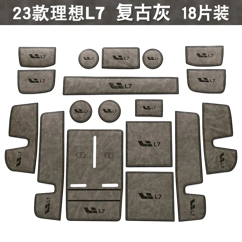 For Ideal‌ L7 2023 Car Interior Door Groove Mats Gate Slot Pad Non-slip Cup Mat Accessories Cover