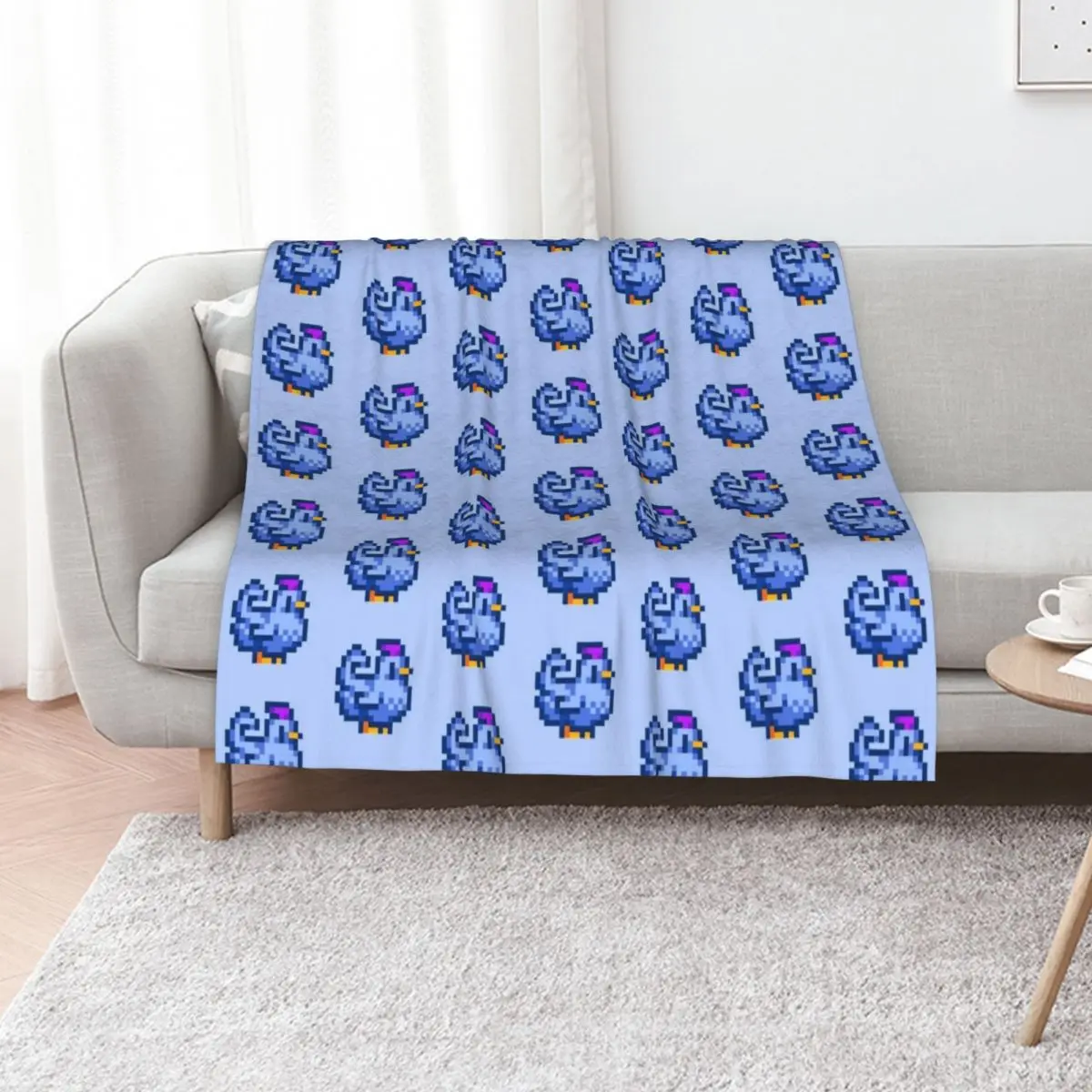 

Stardew Valley Pixel Blue Chicken Throw Blanket Decorative Sofas for winter For Decorative Sofa decorative Blankets