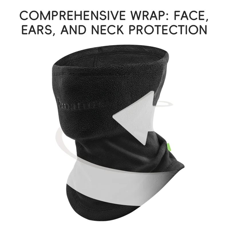 Qunature Winter Thermal Cycling Face Cover Windproof Neck Warmer Scarf Balaclava Fleece Hiking Skiing Snowboard Half Face Mask