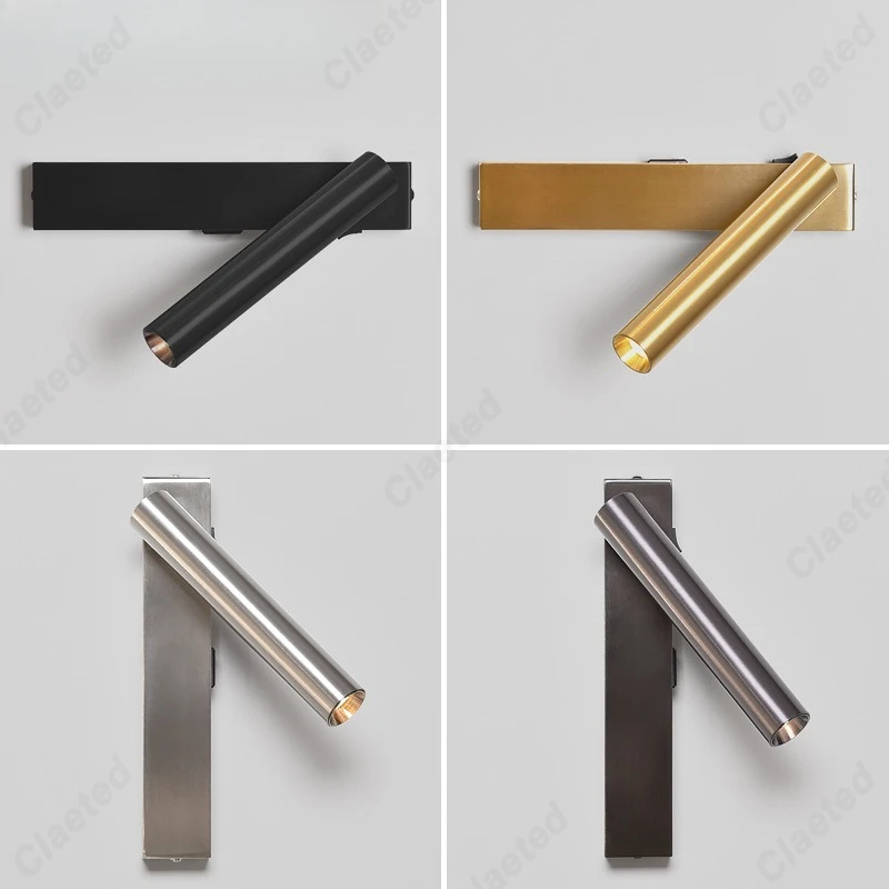 

Modern Minimalist LED Strip Wall Lamp with Switch USB Charging Living Room Corridor Study Bedroom Reading Lighting