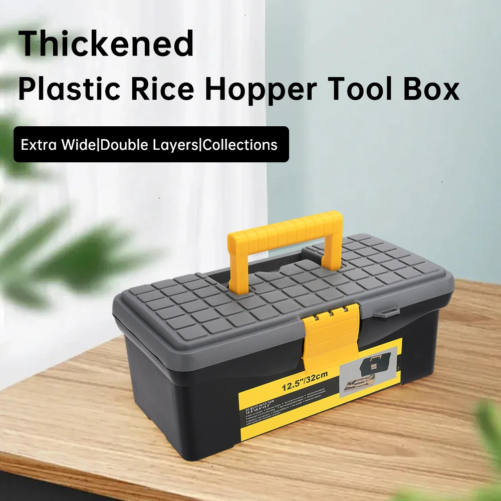 Hardware Plastic Toolbox Multi-functional Portable Thick Large Capacity For Tool Storage and Sorting