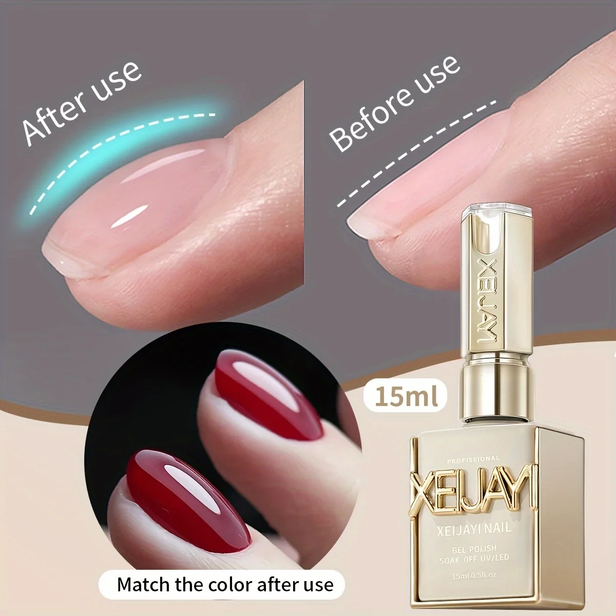XEIJAYI 15ml Multifunktions-Nagelgel, optionaler Seal-Primer und andere haltbare UV/LED-Produkte, geeignet für Nagelstudios für Frauen.