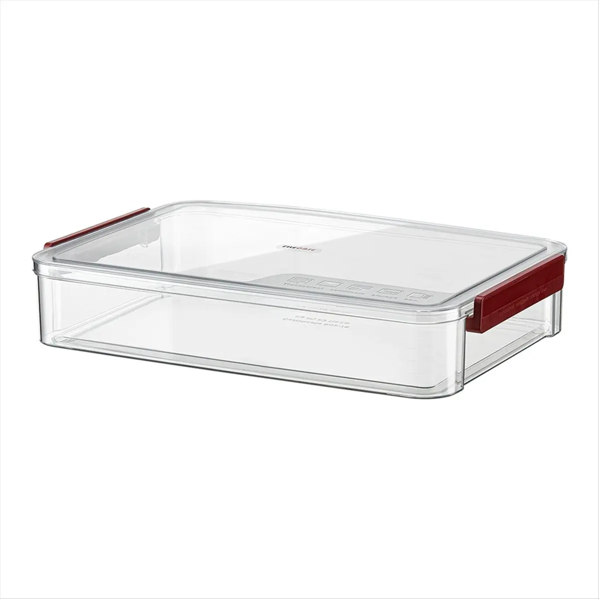 COFA A4 Transparent Storage Box Portable Plastic Document Stationery Jewelry Storage Case School Home Supplies Claret