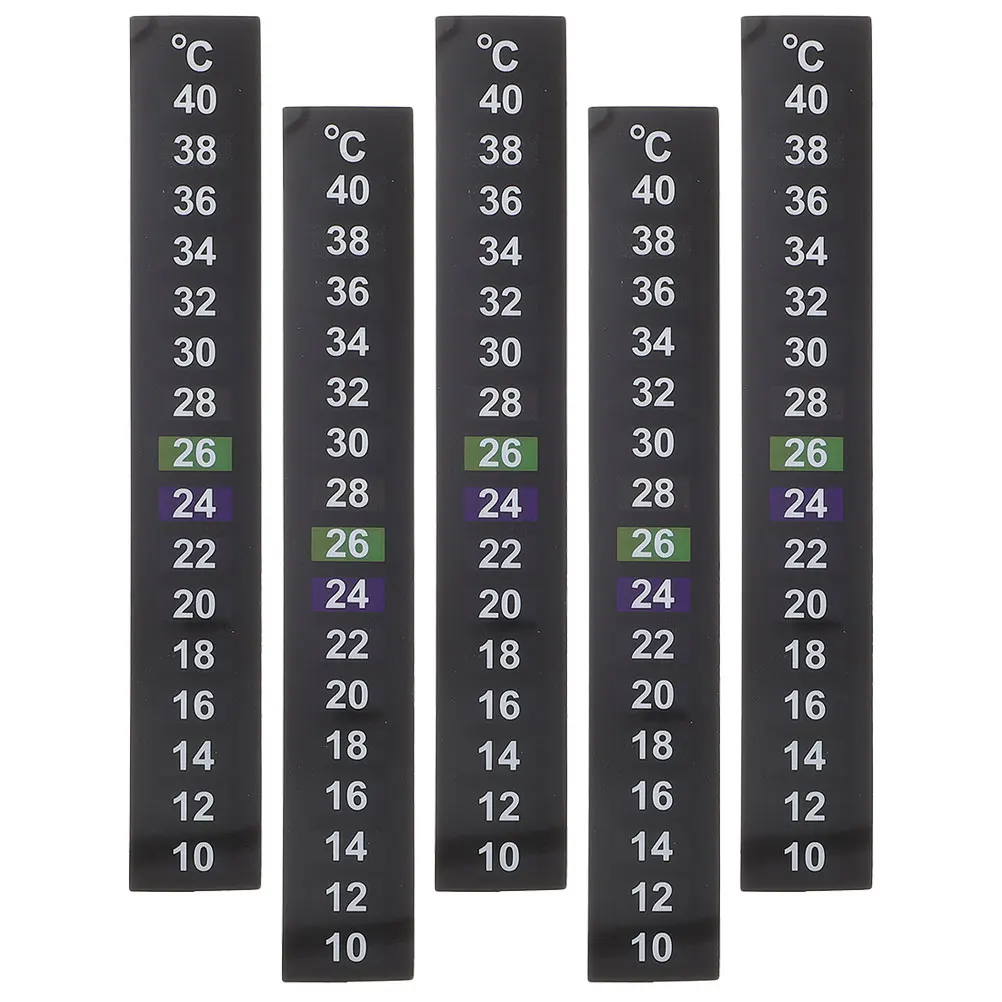 

5Pcs Fish Tank Thermometer Stickers 10-40 Celsius Stick on Aquarium Thermometer Strip Digital Temperature Strips
