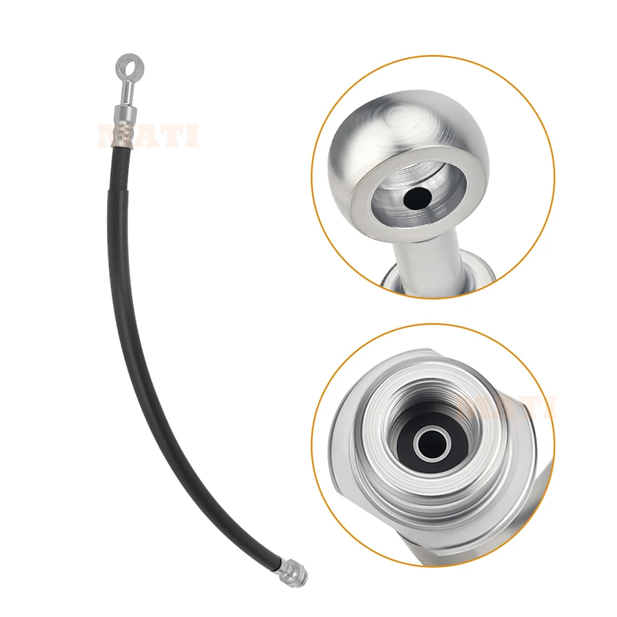 M MATI Front Brake Hose Line Pipe Kit For Yamaha Grizzly 450 20011-2014 5ND-F5872-10-00 1CT-F5873-10-00 1CT-F5871-00-00