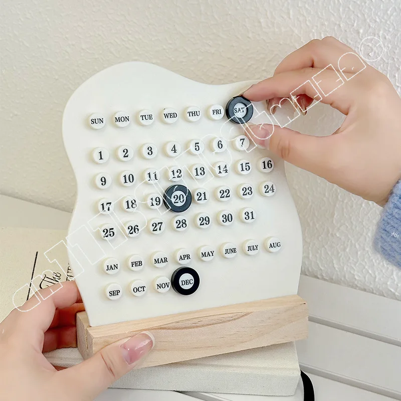 

Ring Calendar Perpetual Calendar Handmade DIY Ring Desk Calendar Creative Personality Office Desktop Ornament