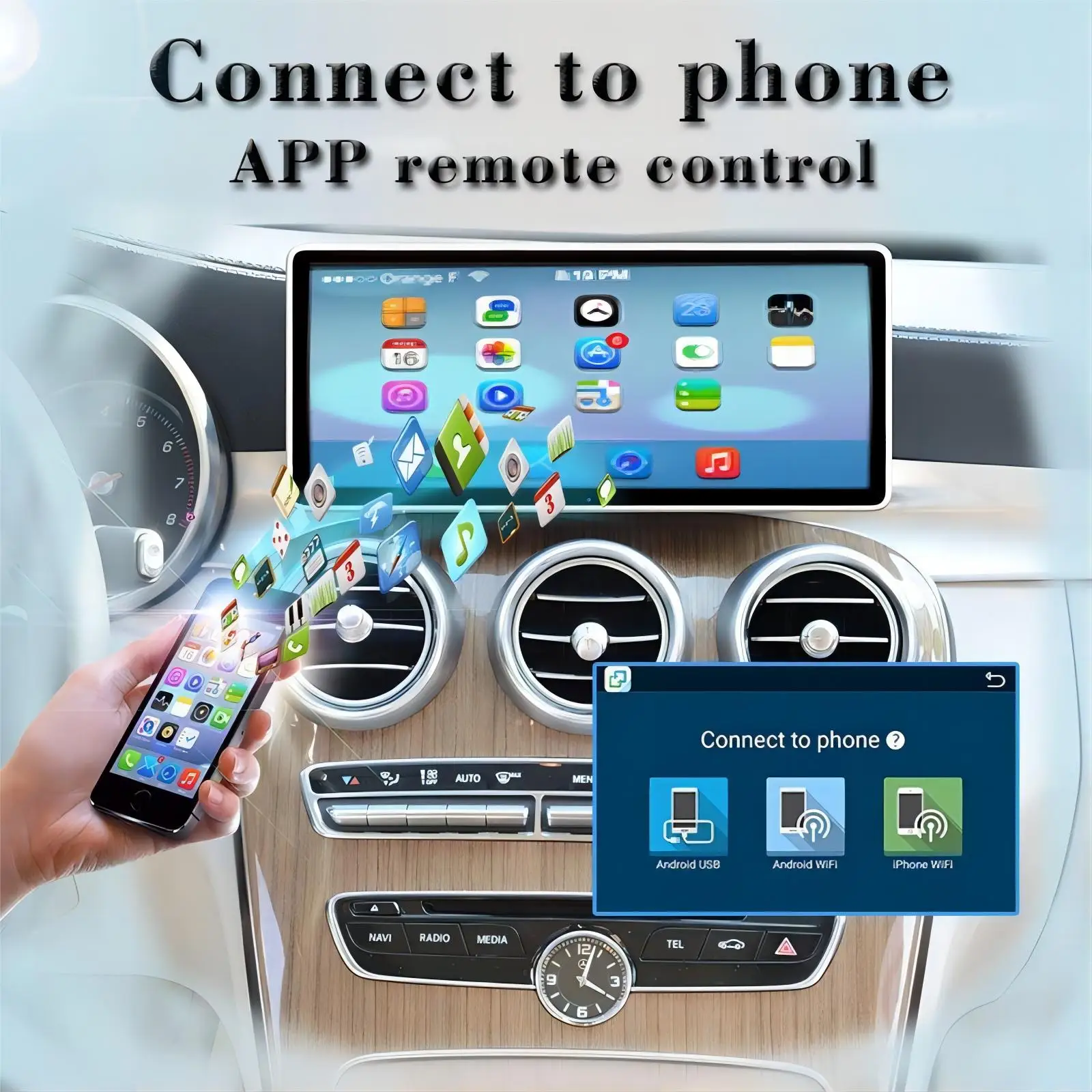 For Mercedes C/V/X/GLC NTG5.0/5.1/5.2 Android 10.25