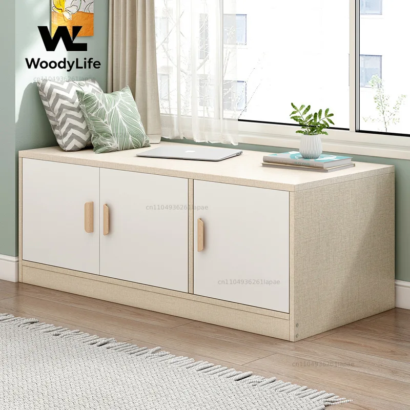 Living Room Storage Cabinet Bay Window Drawer Dresser Sideboard Floor Cabinet Small Apartment Minimalist Home Furniture Home view 2