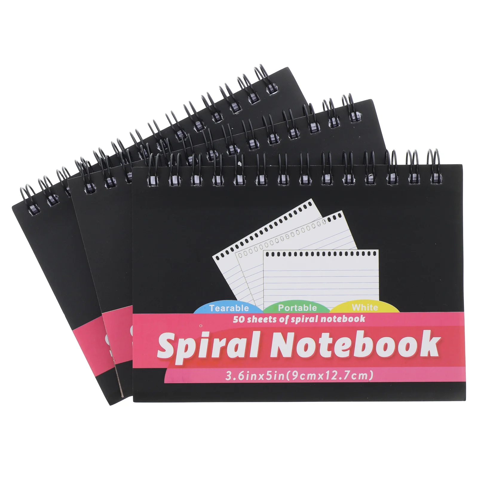 

3Pcs Spiral Pocket Notepads Small Mini Notebooks Cute Note Taking Journaling School Office Supplies Wide Ruled Notebook