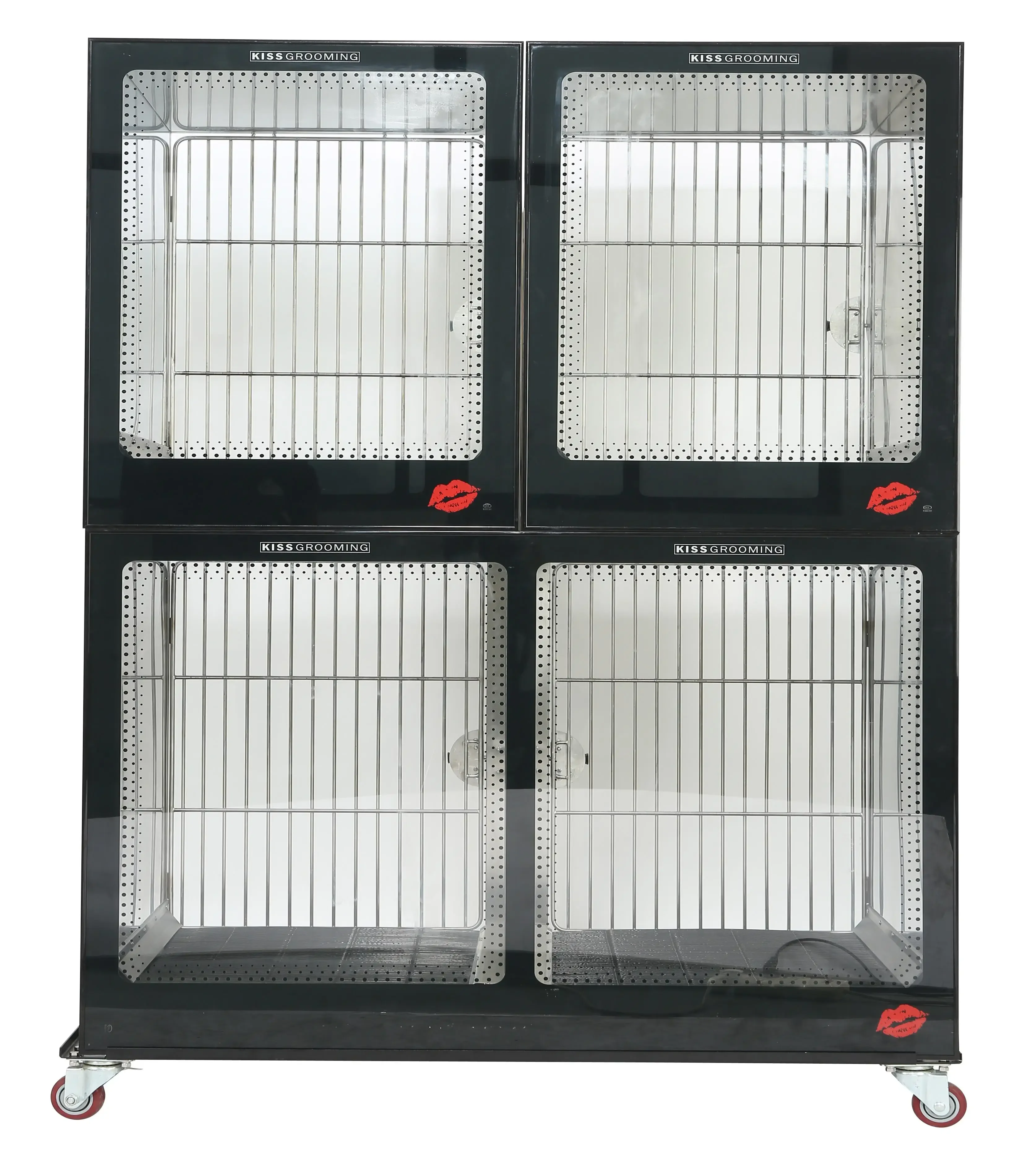 

KA-505D Hot Sale Stainless Steel Pet-Showing Dog Cat Cage for Veterinary Powder coating high quality pet kennel