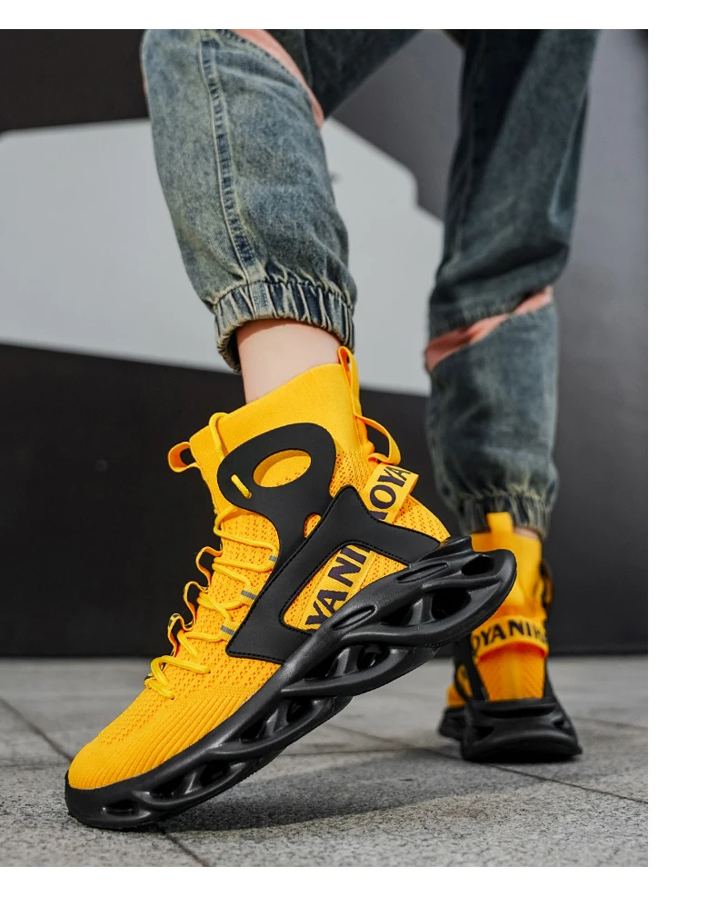 Herren-Freizeitschuhe, modische Laufschuhe, rutschfeste Offroad-Schuhe, Rennschuhe, atmungsaktive, dämpfende Sneakers, Mesh-Trainer für Paare – Detail 8