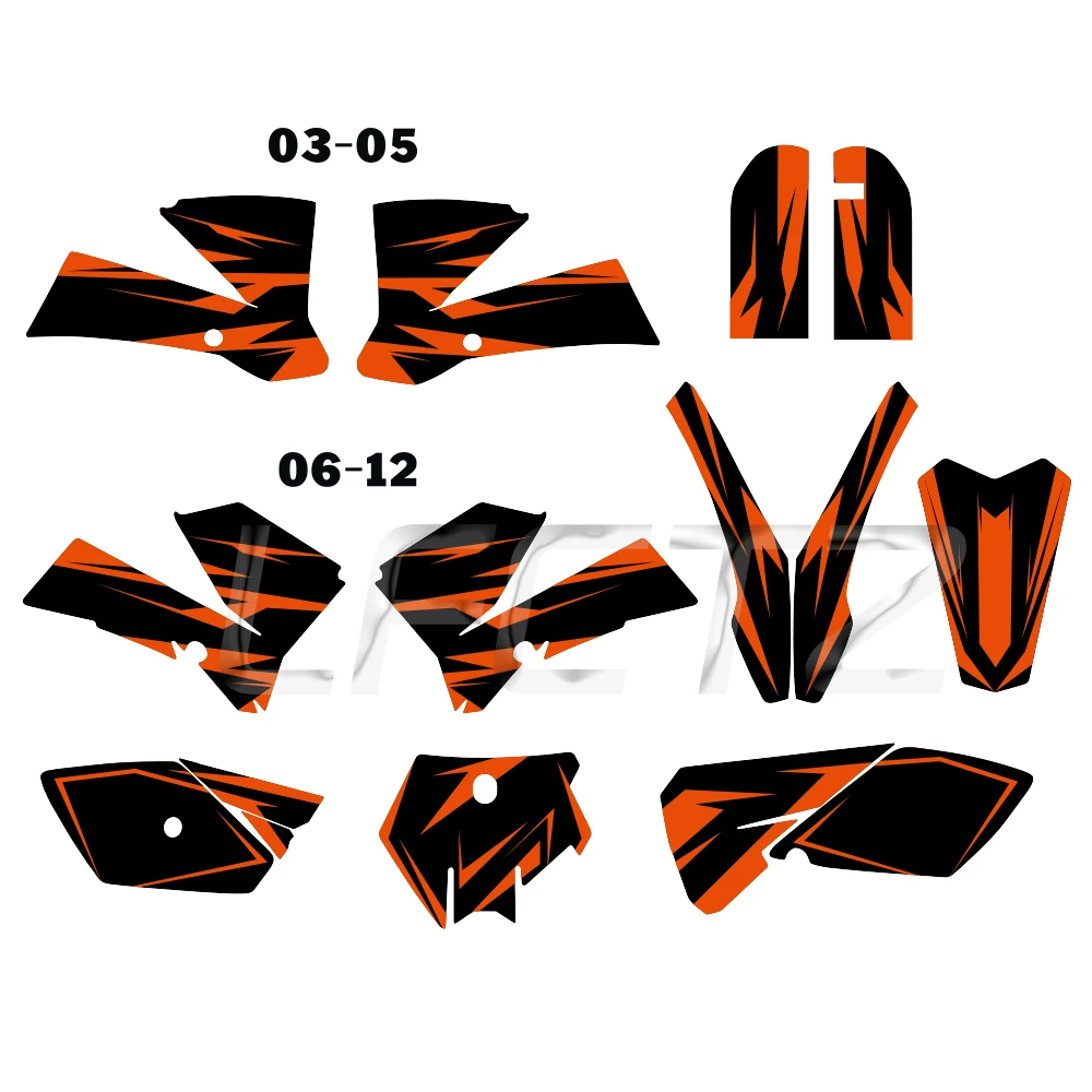 Fit for SX 85 SX85 2003-2005 2006-2012 Full Sets of Motorcycle Background Thickened Graphics Sticker Decoration Decals