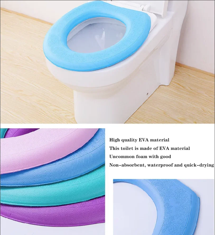 

Winter Warm Toilet Seat Cover Waterpoof Soft Closestool Mat Bathroom Pad O-shape Toilet Seat Bidet Toilet Cover Accessories 1PC