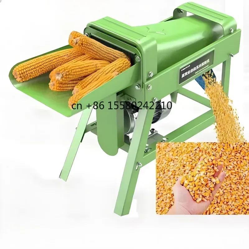 2026 hot Electric Corn Thresher Automatic Dual Use Wet Dry Corn Sheller High Productivity Household Farm Maize Threshing
