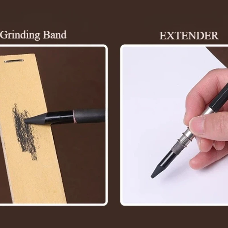 Crayons Pastel sans bois, 24 couleurs, 7mm, noyau de qualité artiste, craie, charbon de bois, grande mélange et superposition, croquis dans l'étui