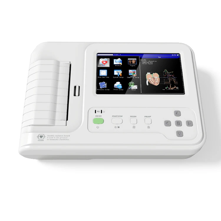 Medical Analysis Equipment Portable 6 Channels ECG Medical Monitor ECG Device For Lab And Hospital