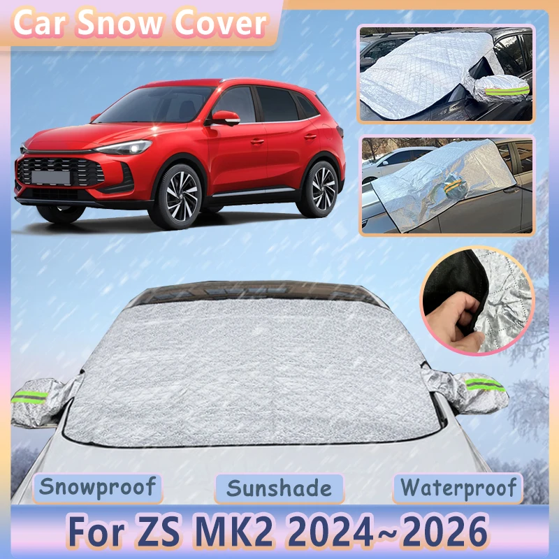 

Car Snow Cover For MG ZS MK2 2024 2025 2026 Outdoor Winter Anti-Freeze Anti Frost Front Windshield Window Shields Accessories