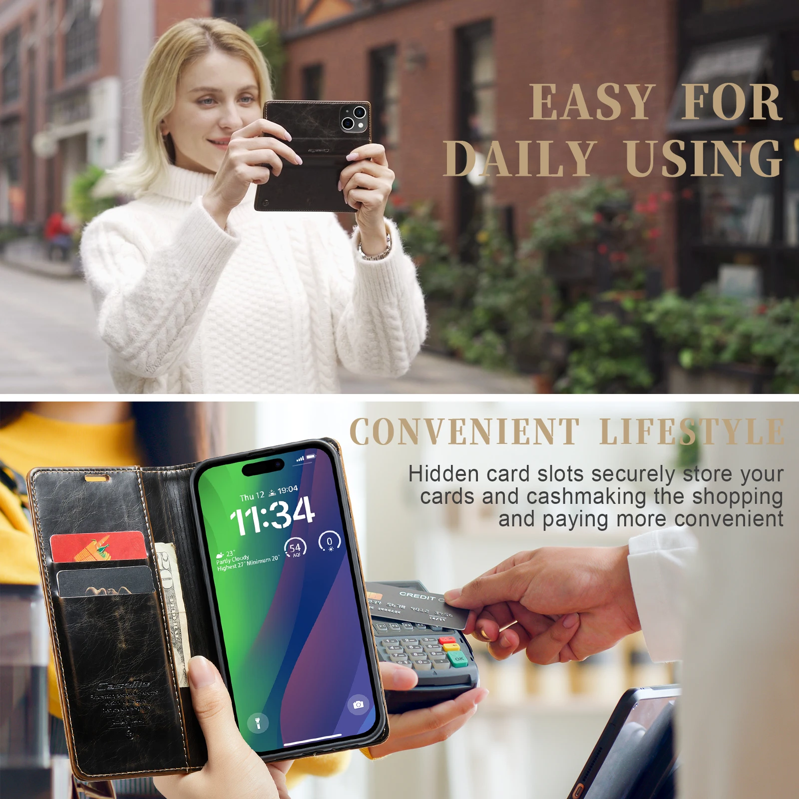 For IPhone 15 Pro Max Luxury Retro Leather Wallet Case IPhone 14 13 12 11 Pro Max XR 8 7 6 6s Plus Magnetic Business Phone Cover