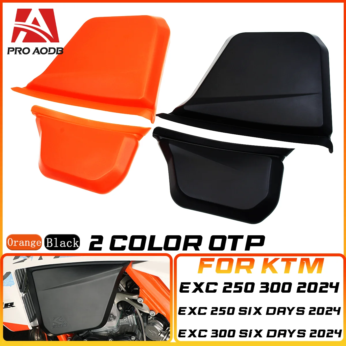 

2024 Motorcycle Left and Right Oil tank Fuel Tank Cover Guard Protector For KTM XC125 XC250 XC300 EXC150 EXC250 EXC300 EXC 6DAYS