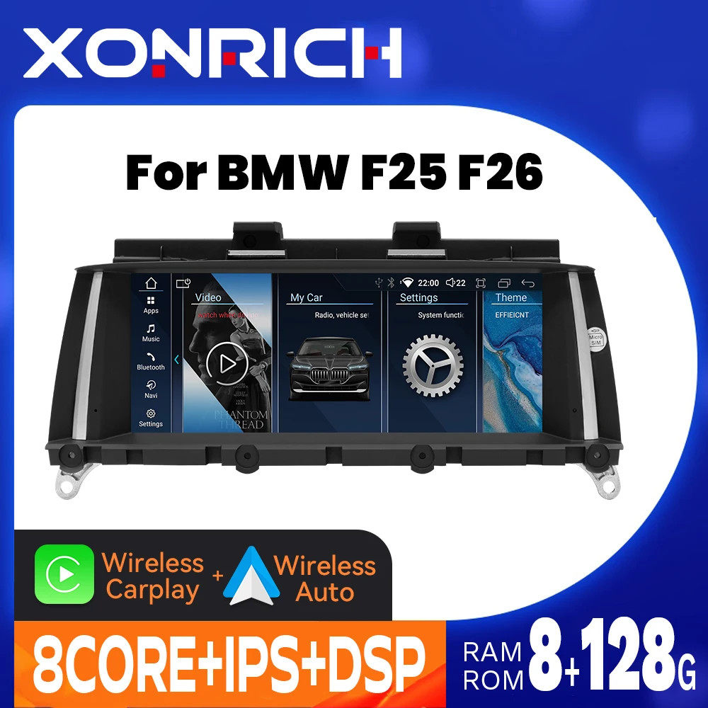 

Android 14 Car Radio For BMW X3 F25 X4 F26 CIC NBT Wireless CarPlay Android Auto 4G WIFI GPS Navigation Touch Screen Multimedia