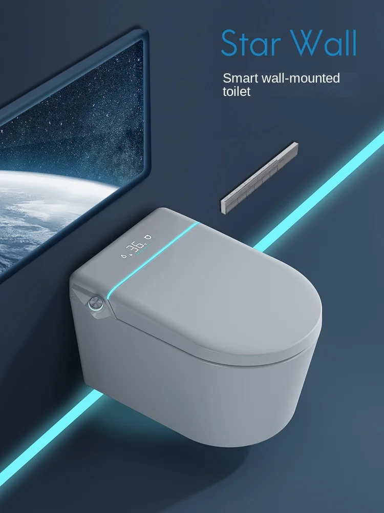 

Wall-Mounted Household Automatic Smart Toilet Embedded Suspension Integrated Small Apartment Splash-Proof Toilet